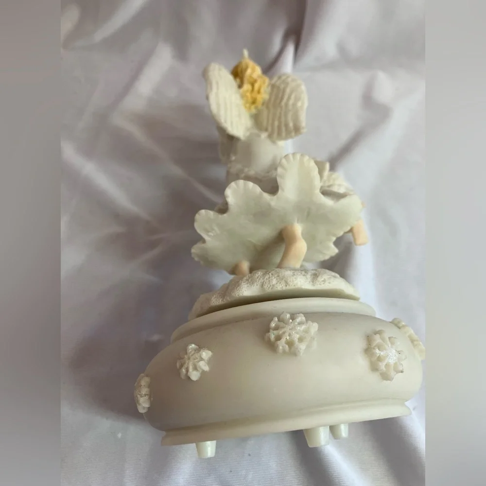 Graceful White Angel Figurine with Child